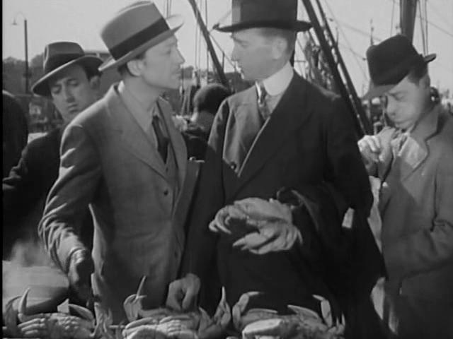 Allen Jenkins در صحنه فیلم سینمایی The Case of the Curious Bride به همراه Olin Howland، Thomas E. Jackson و Warren William