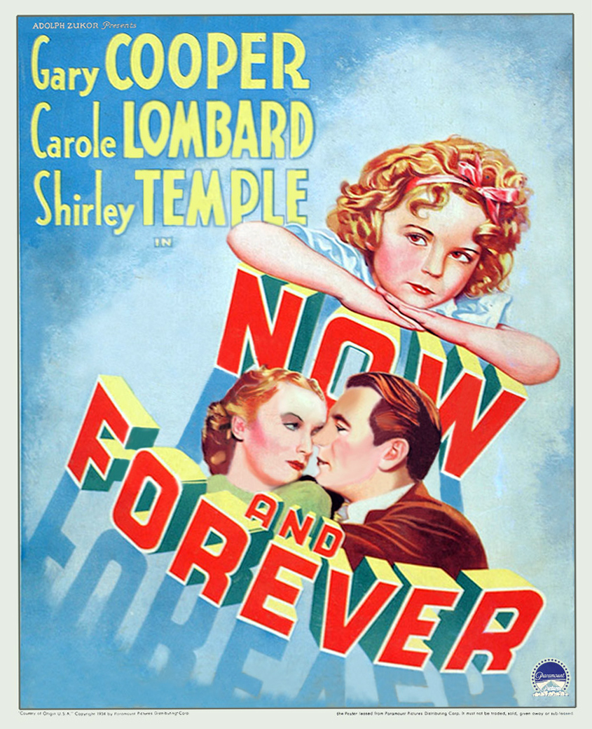 Gary Cooper در صحنه فیلم سینمایی Now and Forever به همراه Shirley Temple و Carole Lombard