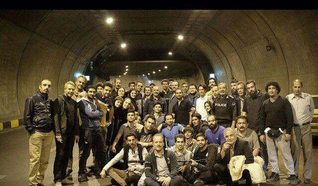 پشت صحنه سریال تلویزیونی آمین به کارگردانی مهدی صفوی و منوچهر هادی و بهرنگ توفیقی