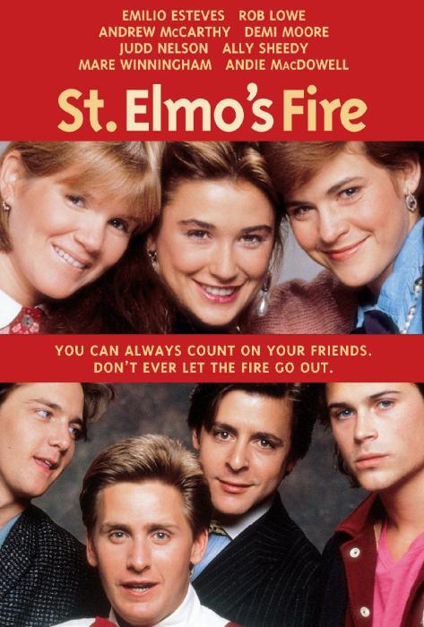  فیلم سینمایی St. Elmo's Fire با حضور Rob Lowe، دمی مور، Andrew McCarthy، جود نلسن، Mare Winningham، امیلیو استیوز و الای شیدی