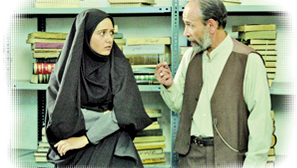 حسین محجوب در صحنه سریال تلویزیونی صاحبدلان به همراه باران کوثری