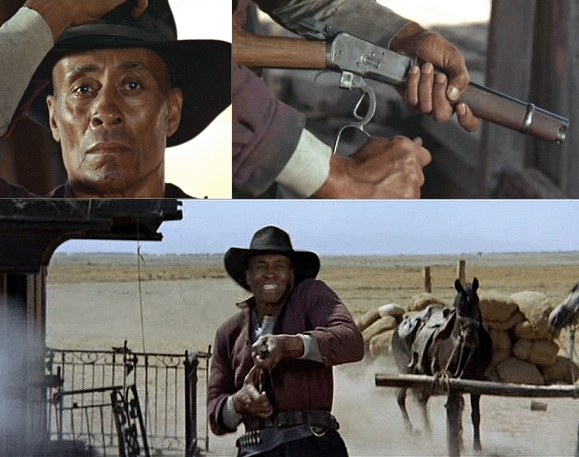 Woody Strode در صحنه فیلم سینمایی روزی روزگاری در غرب