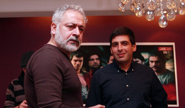 مجید مشیری در نشست خبری سریال تلویزیونی بچه‌های نسبتاً بد به همراه حمید گودرزی