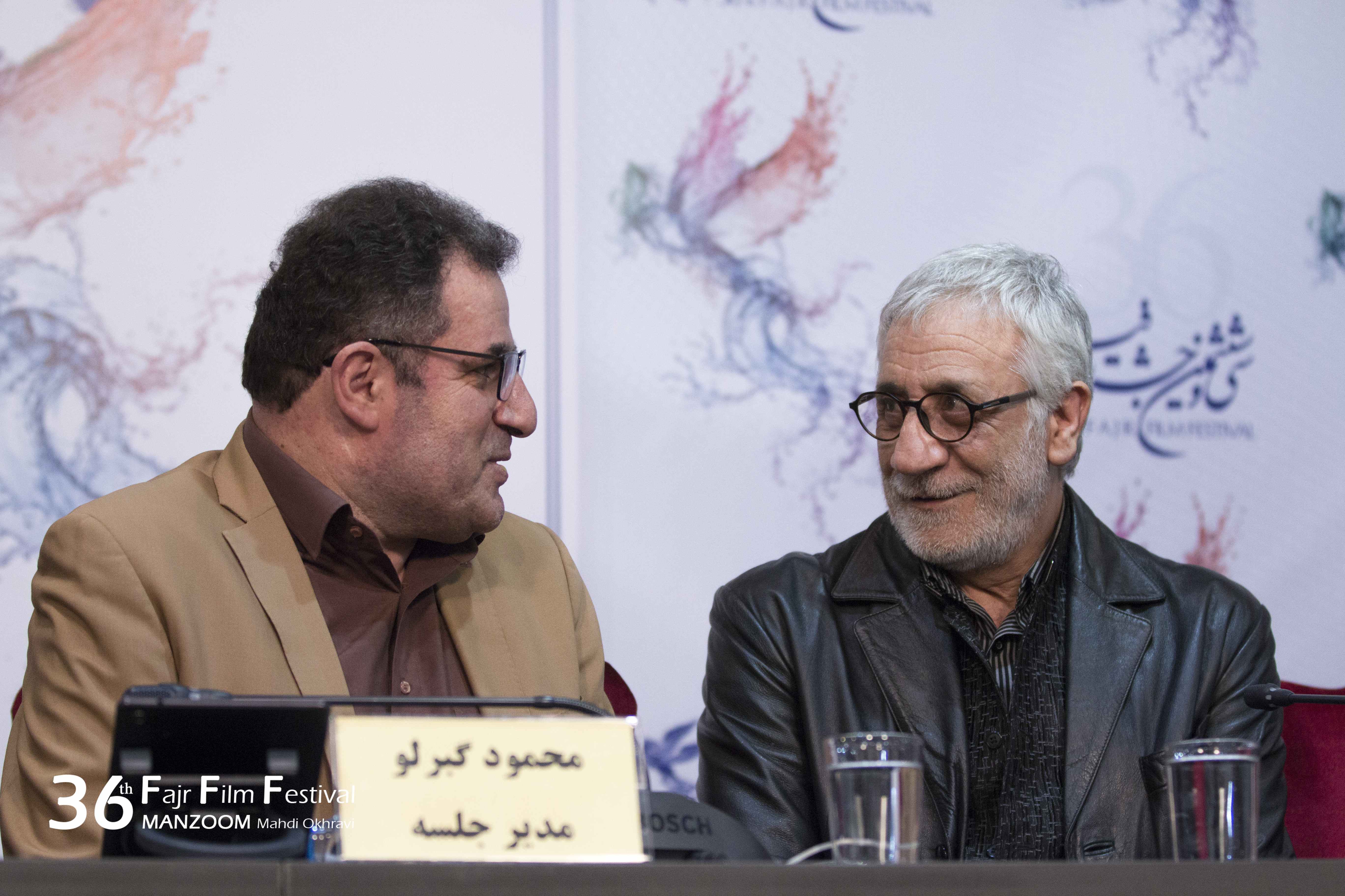 مسعود رایگان در نشست خبری فیلم سینمایی سرو زیر آب به همراه محمود گبرلو