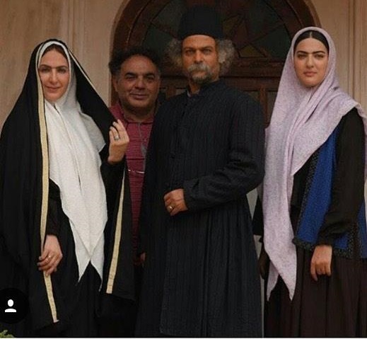 فاطمه گودرزی در تست گريم فیلم سینمایی داش آکل به همراه هلیا امامی و حسین یاری