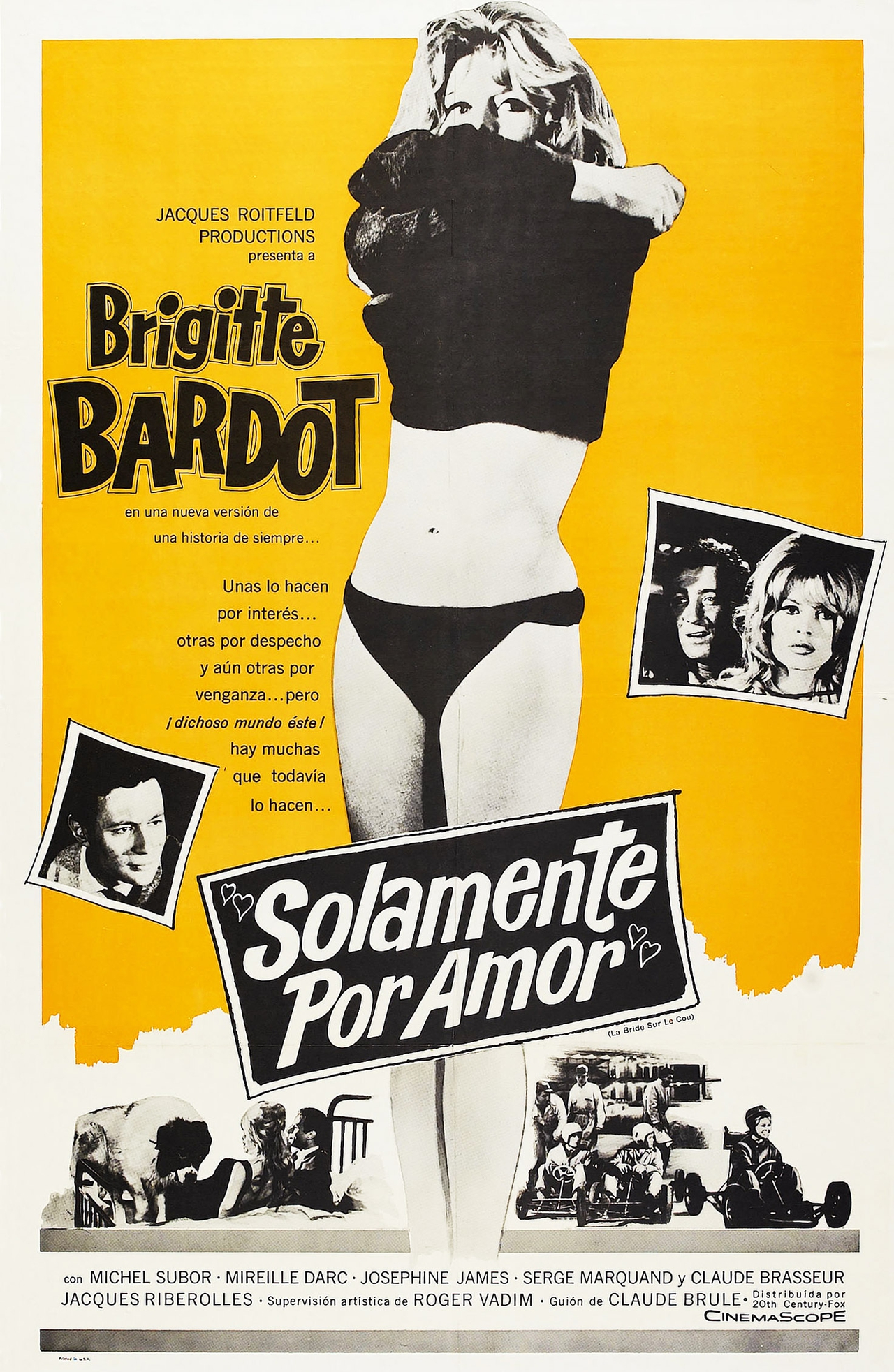 Brigitte Bardot در صحنه فیلم سینمایی Please, Not Now!