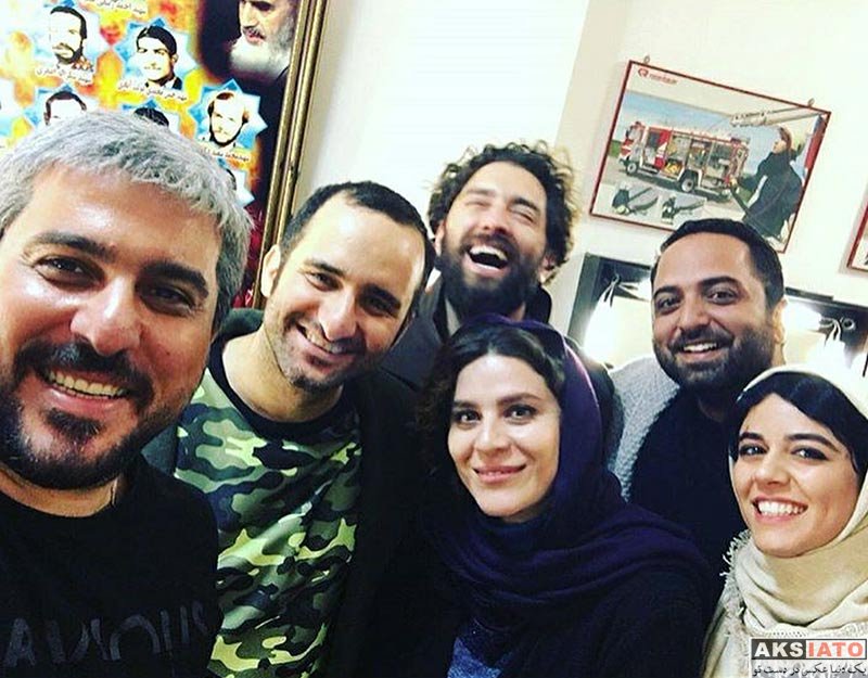 پوریا رحیمی‌سام در پشت صحنه فیلم سینمایی چهارراه استانبول به همراه بابک بهشاد، بهرام رادان، ماهور الوند، محسن کیایی و سحر دولتشاهی