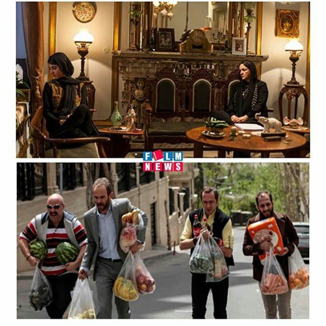 تصویری از بابک حمیدیان، بازیگر و تهیه کننده سینما و تلویزیون در حال بازیگری سر صحنه یکی از آثارش