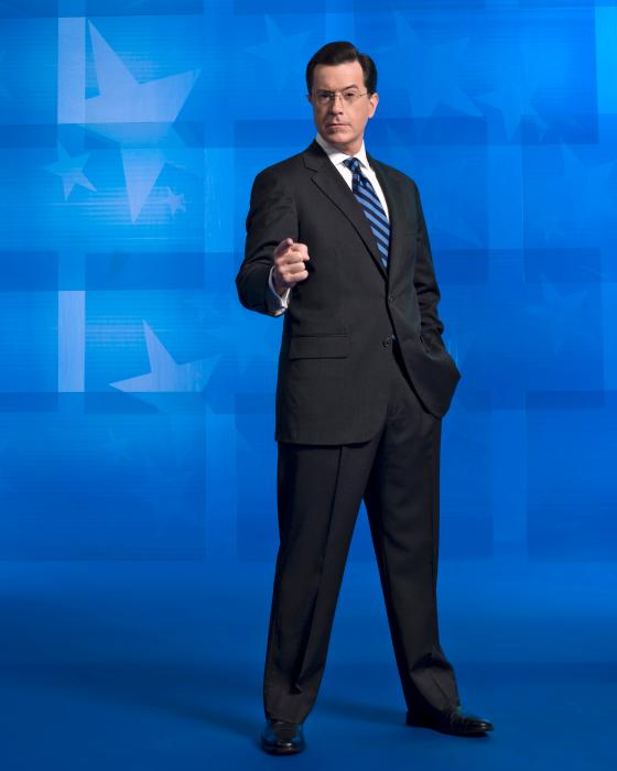 Stephen Colbert در صحنه سریال تلویزیونی گزارش کلبر