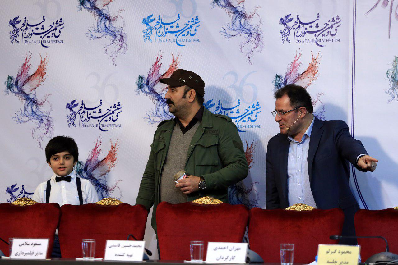 امیر صدرا حقانی در نشست خبری فیلم سینمایی مصادره به همراه محمود گبرلو و مهران احمدی