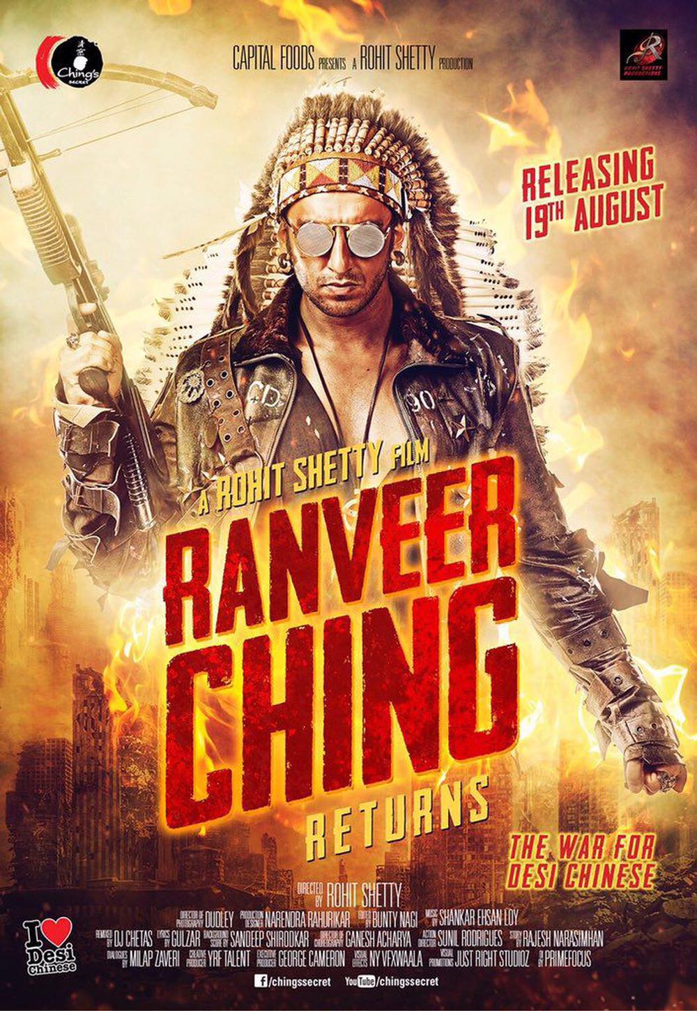 Ranveer Singh در صحنه فیلم سینمایی Ranveer Ching Returns