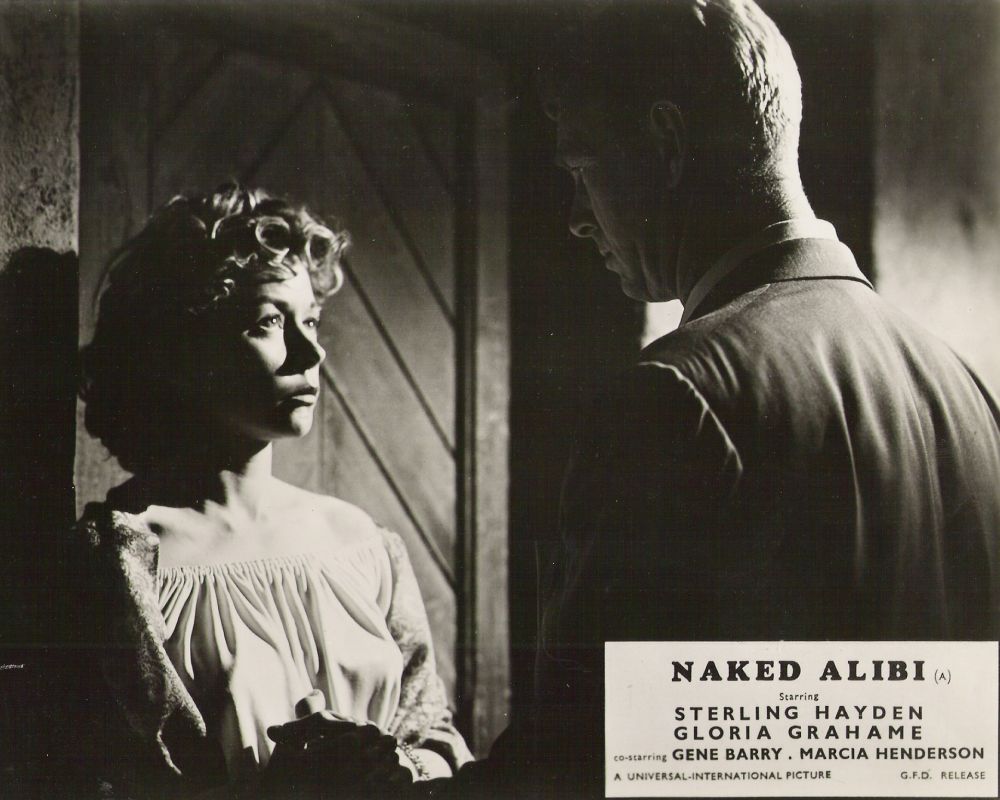 Gloria Grahame در صحنه فیلم سینمایی Naked Alibi به همراه استرلینگ هایدن