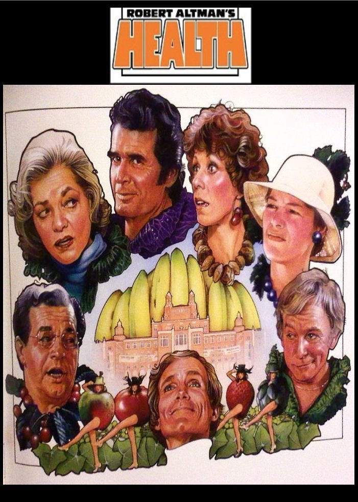 Henry Gibson در صحنه فیلم سینمایی HealtH به همراه Carol Burnett، Paul Dooley، جیمز گارنر، Glenda Jackson و لورن باکال