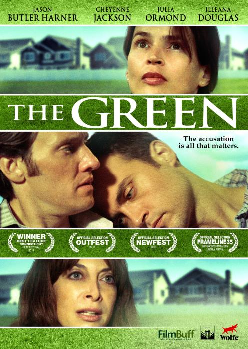 Jason Butler Harner در صحنه فیلم سینمایی The Green به همراه Cheyenne Jackson، ایلیانا داگلاس و جولیا اورموند
