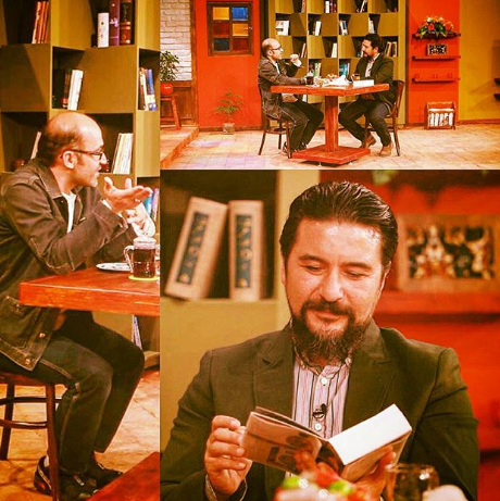 امیرحسین صدیق در صحنه برنامه تلویزیونی کتاب باز