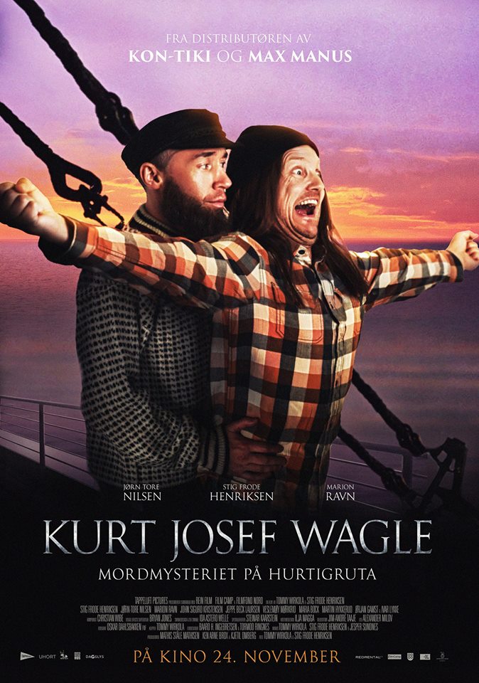 Jørn Tore Nilsen در صحنه فیلم سینمایی Kurt Josef Wagle og mordmysteriet på Hurtigruta به همراه Stig Frode Henriksen