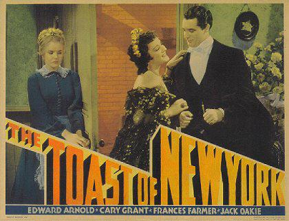 کری گرانت در صحنه فیلم سینمایی The Toast of New York به همراه Thelma Leeds و Frances Farmer