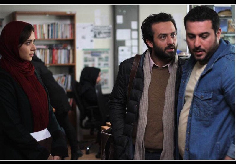 محسن کیایی در صحنه فیلم سینمایی یک روز بخصوص به همراه پریناز ایزدیار و مصطفی زمانی