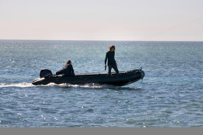 Arturo del Puerto در صحنه سریال تلویزیونی ترس از مردگان متحرک به همراه Frank Dillane