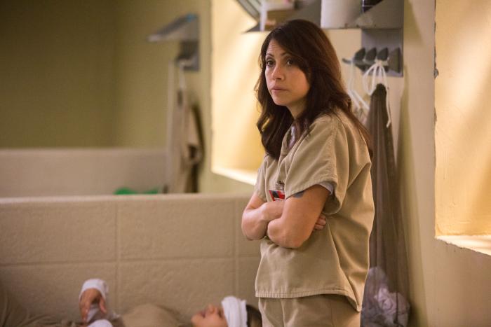 Elizabeth Rodriguez در صحنه سریال تلویزیونی نارنجی سیاه، جدید است