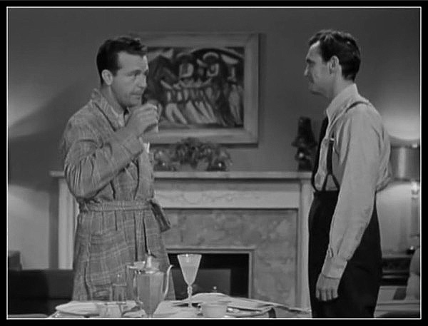Dick Powell در صحنه فیلم سینمایی Johnny O'Clock به همراه John Kellogg