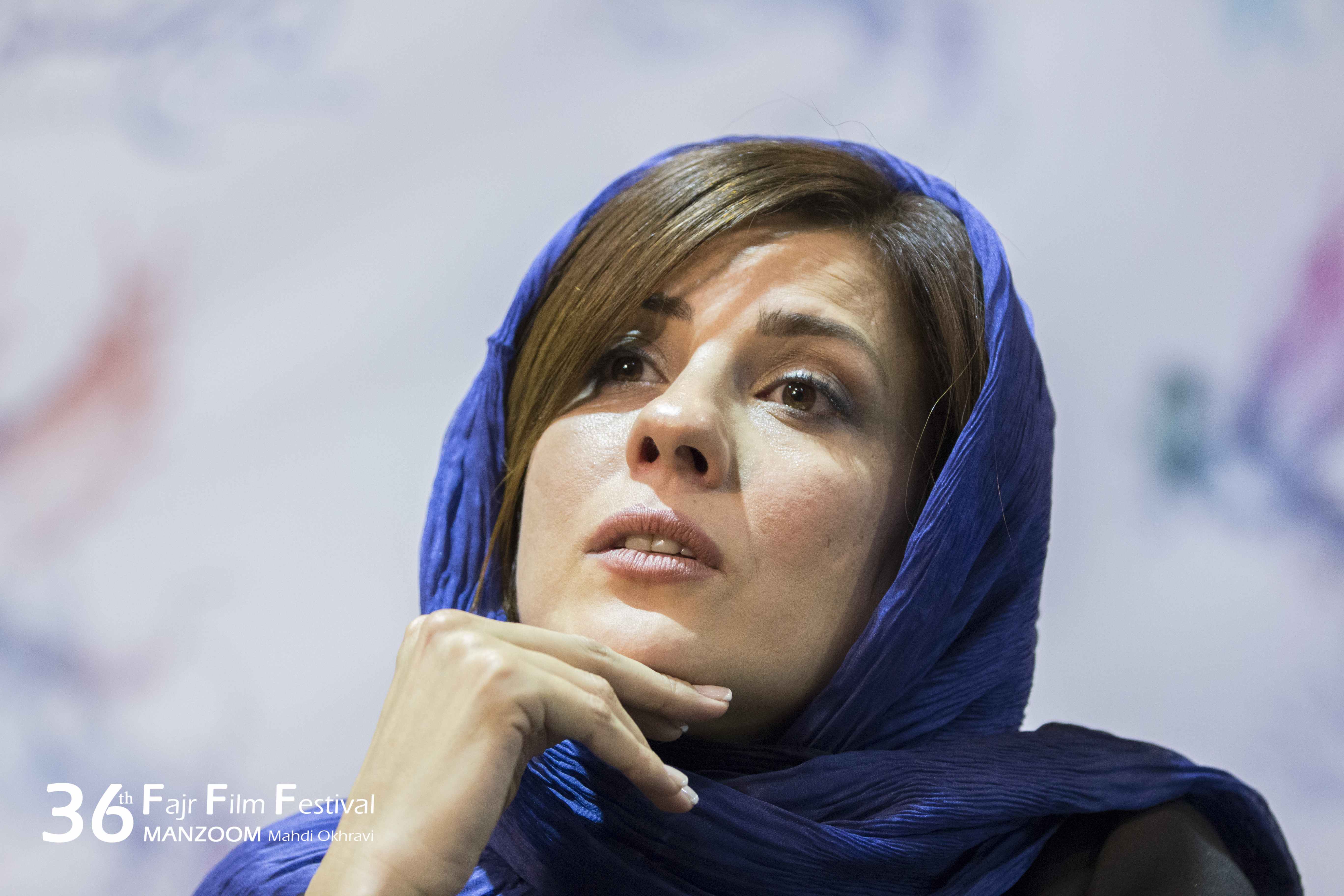 سارا بهرامی در نشست خبری فیلم سینمایی دارکوب