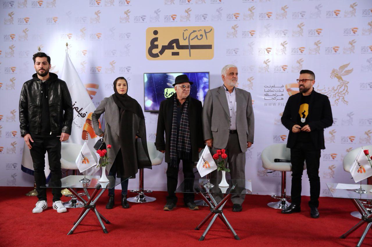 سعید سعدی در اکران افتتاحیه فیلم سینمایی مغزهای کوچک زنگ زده به همراه نوید پورفرج و هومن سیدی
