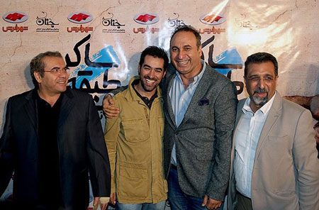 حمید فرخ‌نژاد در اکران افتتاحیه فیلم سینمایی ساکن طبقه وسط به همراه سید‌شهاب حسینی