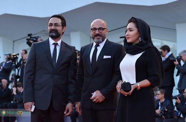 نیکی کریمی در تست گريم فیلم سینمایی چهارشنبه 19 اردیبهشت به همراه امیر آقایی و وحید جلیلوند