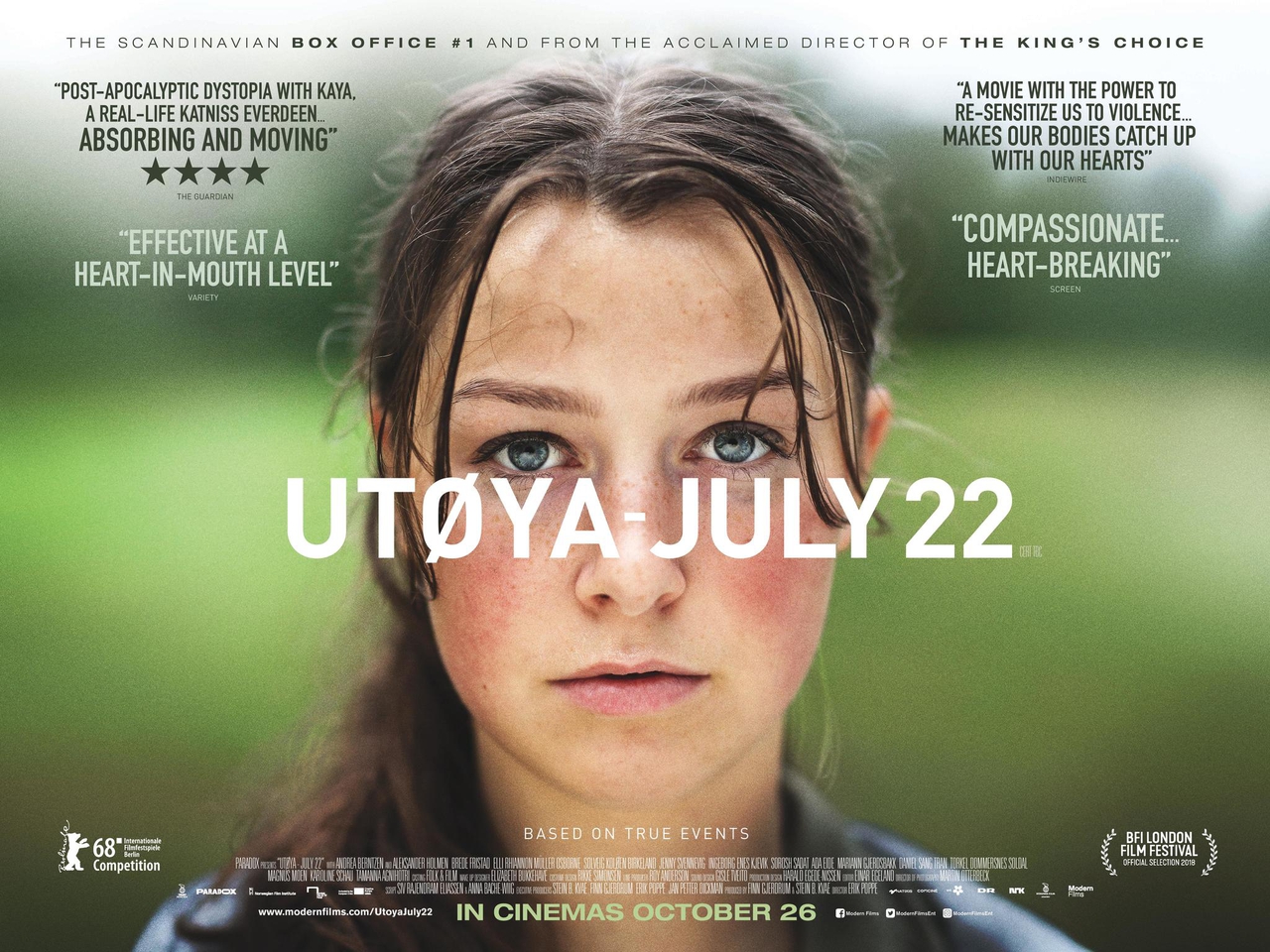 Andrea Berntzen در صحنه فیلم سینمایی Utøya: July 22