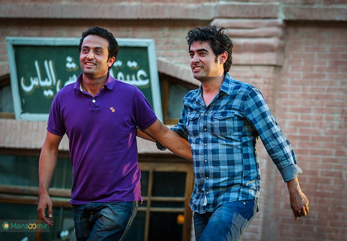 مصطفی زمانی در تست گريم سریال شبکه نمایش خانگی شهرزاد 1 به همراه سید‌شهاب حسینی