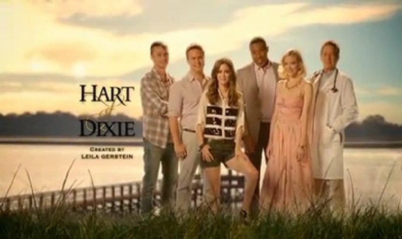 Wilson Bethel در صحنه سریال تلویزیونی Hart of Dixie به همراه Rachel Bilson، Jaime King، تیم ماتسون، Cress Williams و اسکات پرتر