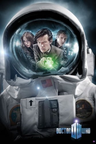Arthur Darvill در صحنه سریال تلویزیونی Doctor Who به همراه Matt Smith و کارن گیلان