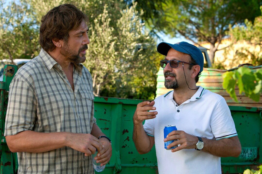 خاویر باردم در صحنه فیلم سینمایی Everybody Knows به همراه Asghar Farhadi