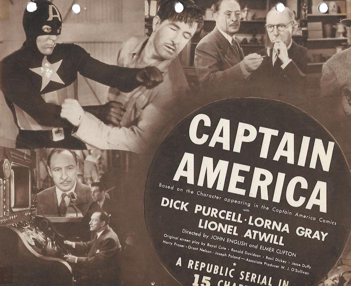 Fred Graham در صحنه فیلم سینمایی Captain America به همراه Lionel Atwill