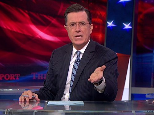 Stephen Colbert در صحنه سریال تلویزیونی گزارش کلبر