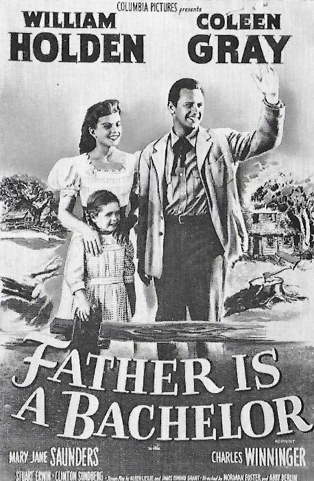 Coleen Gray در صحنه فیلم سینمایی Father Is a Bachelor به همراه ویلیام هولدن