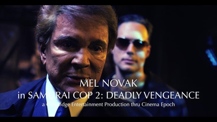 Mike Malloy در صحنه فیلم سینمایی Samurai Cop 2: Deadly Vengeance به همراه Mel Novak