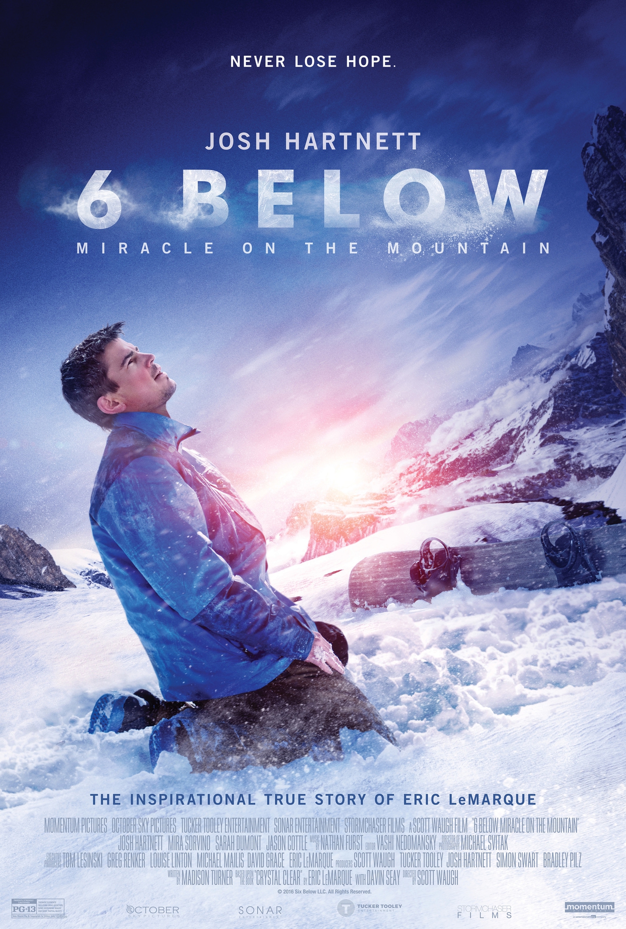 Josh Hartnett در صحنه فیلم سینمایی 6 Below: Miracle on the Mountain