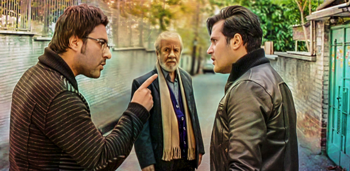 سیاوش خیرابی در صحنه سریال تلویزیونی سر به راه به همراه محسن کیایی و مسعود کرامتی