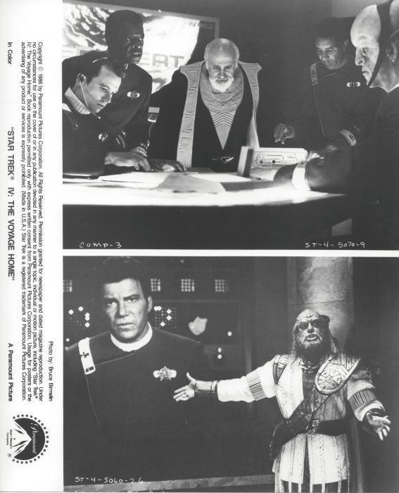 مایکل بریمن در صحنه فیلم سینمایی پیشگامان فضا ۴: سفر به خانه به همراه William Shatner، Brock Peters و John Schuck