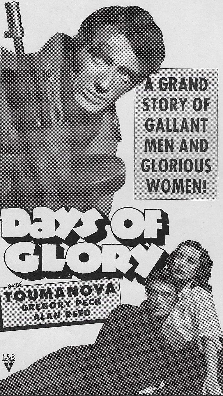 Tamara Toumanova در صحنه فیلم سینمایی Days of Glory به همراه گریگوری پک