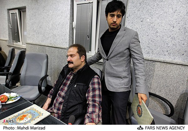 مهدی سلطانی در نشست خبری سریال تلویزیونی دیوار به همراه مهرداد صدیقیان