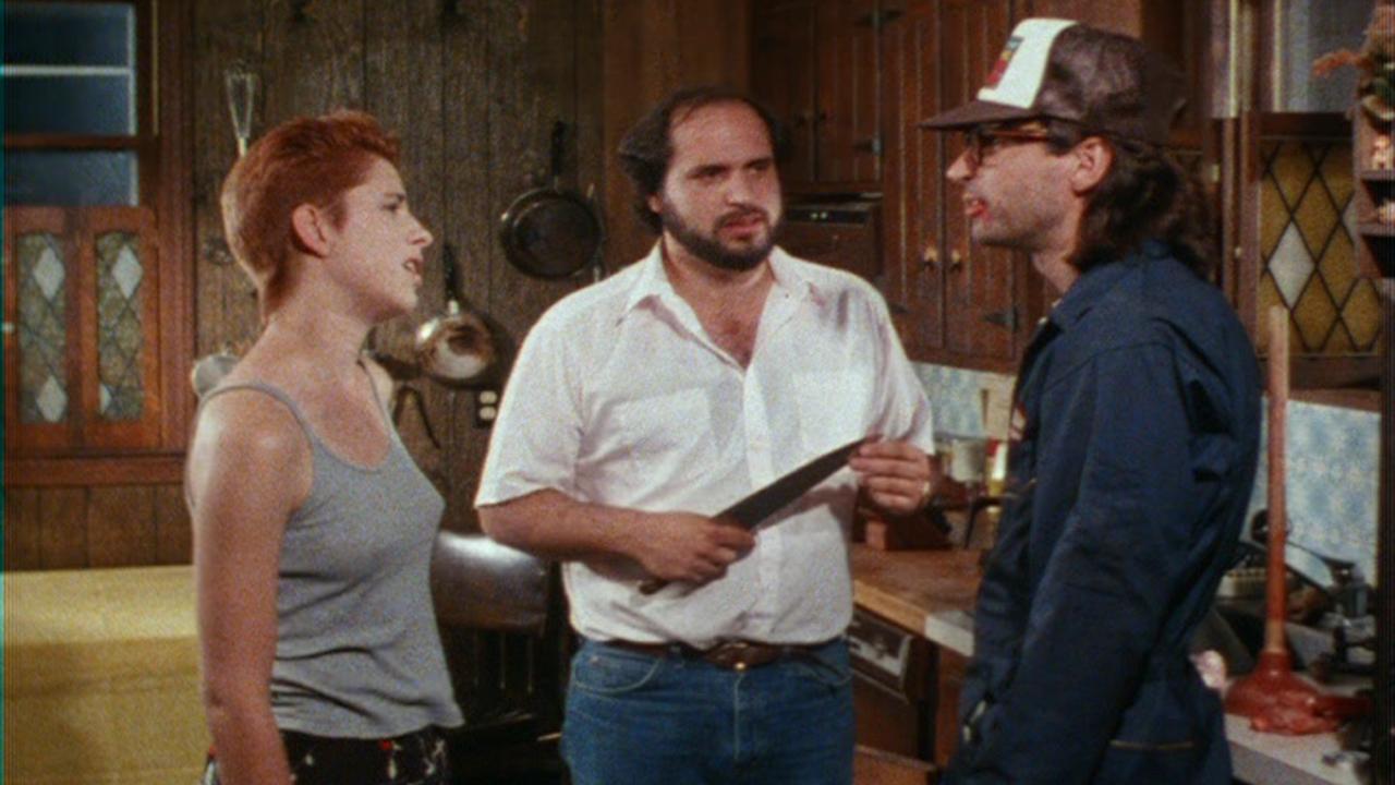 Carmine Capobianco در صحنه فیلم سینمایی Psychos in Love به همراه Frank Stewart و Debi Thibeault