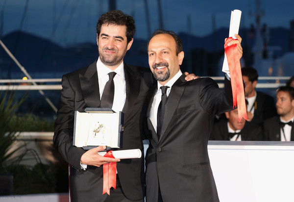 سید‌شهاب حسینی در جشنواره فیلم سینمایی فروشنده به همراه اصغر فرهادی