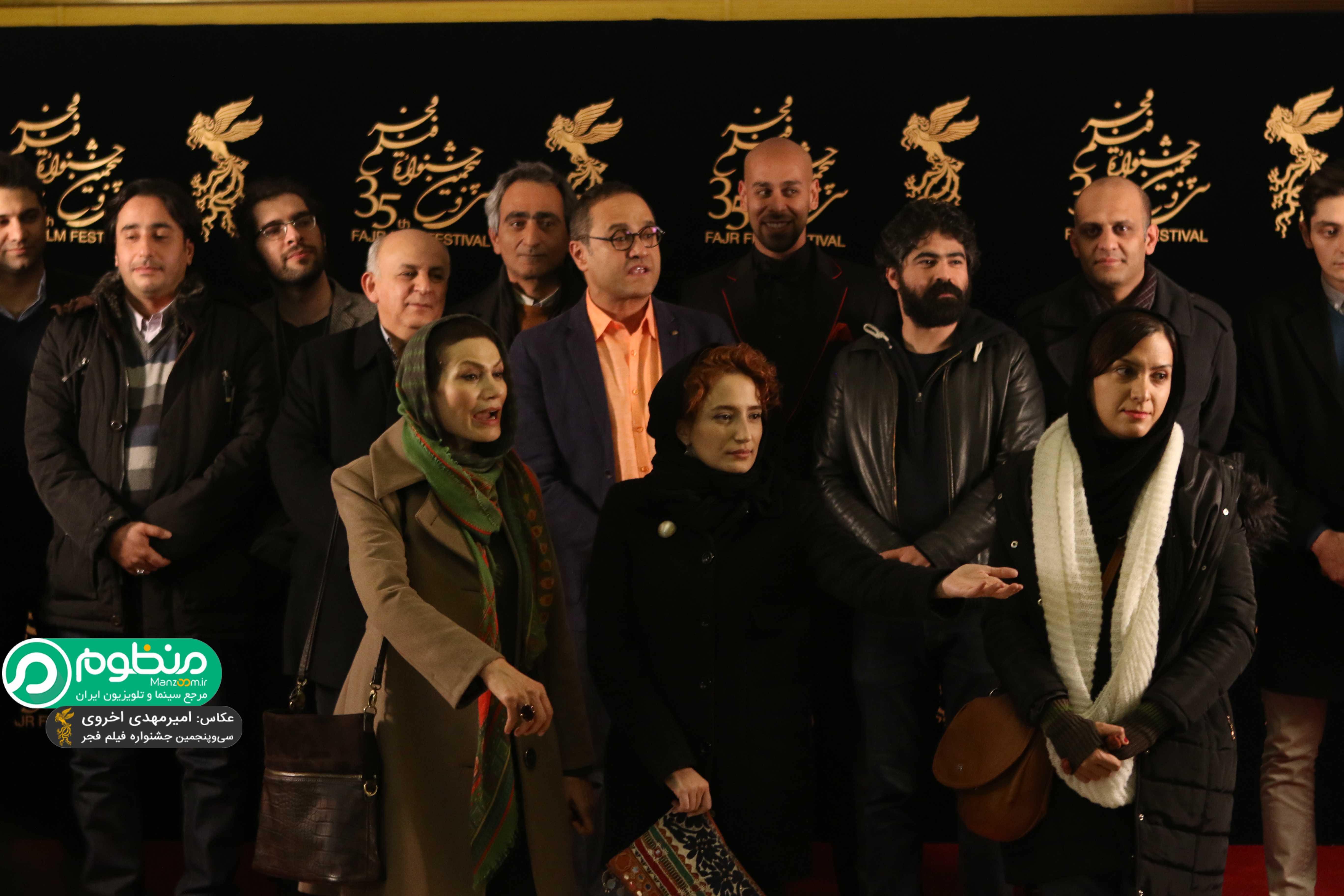بهرام بدخشانی در اکران افتتاحیه فیلم سینمایی نگار به همراه نگار جواهریان و رامبد جوان