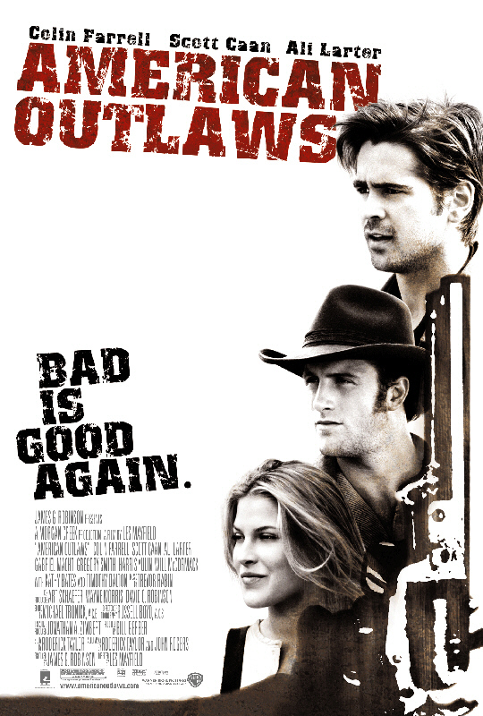 Scott Caan در صحنه فیلم سینمایی American Outlaws به همراه کالین فارل و Ali Larter