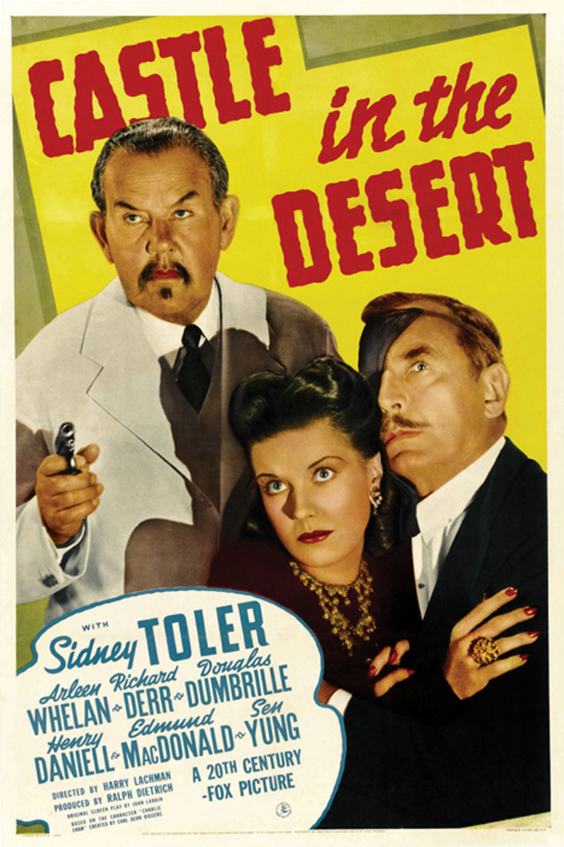 Douglass Dumbrille در صحنه فیلم سینمایی Castle in the Desert به همراه Sidney Toler و Arleen Whelan