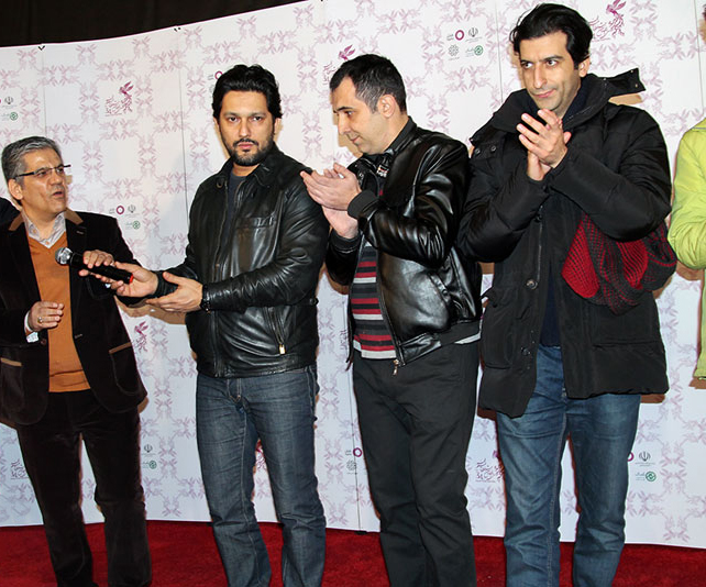 هاتف علیمردانی در جشنواره فیلم سینمایی هفت ماهگی به همراه منصور لشگری‌قوچانی و حامد بهداد