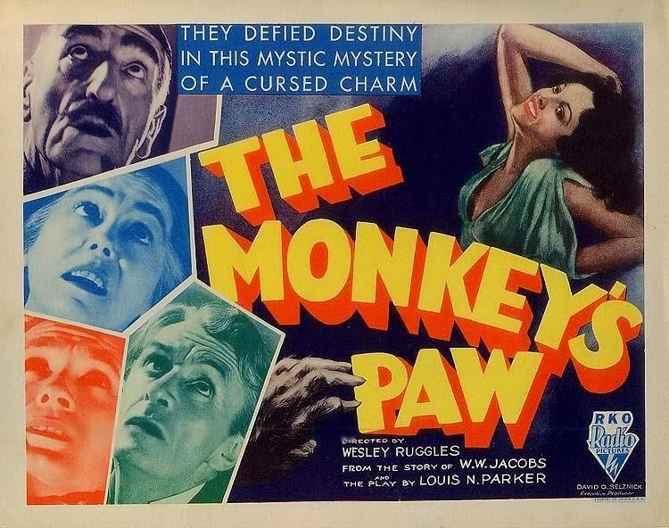 C. Aubrey Smith در صحنه فیلم سینمایی The Monkey's Paw به همراه Nina Quartero، Louise Carter، Bramwell Fletcher، Ivan F. Simpson و Betty Lawford